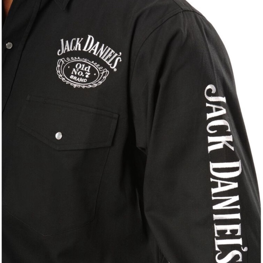 New Wot Jack Daniel’s Button Up Cowboy Style Size Medium. - Picture 4 of 11